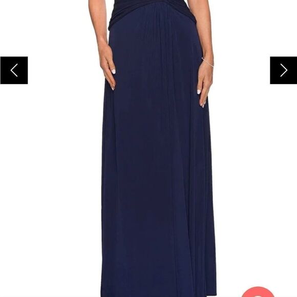 La Femme - Knot-Ornate Ruched Evening Dress - Picture 5 of 9